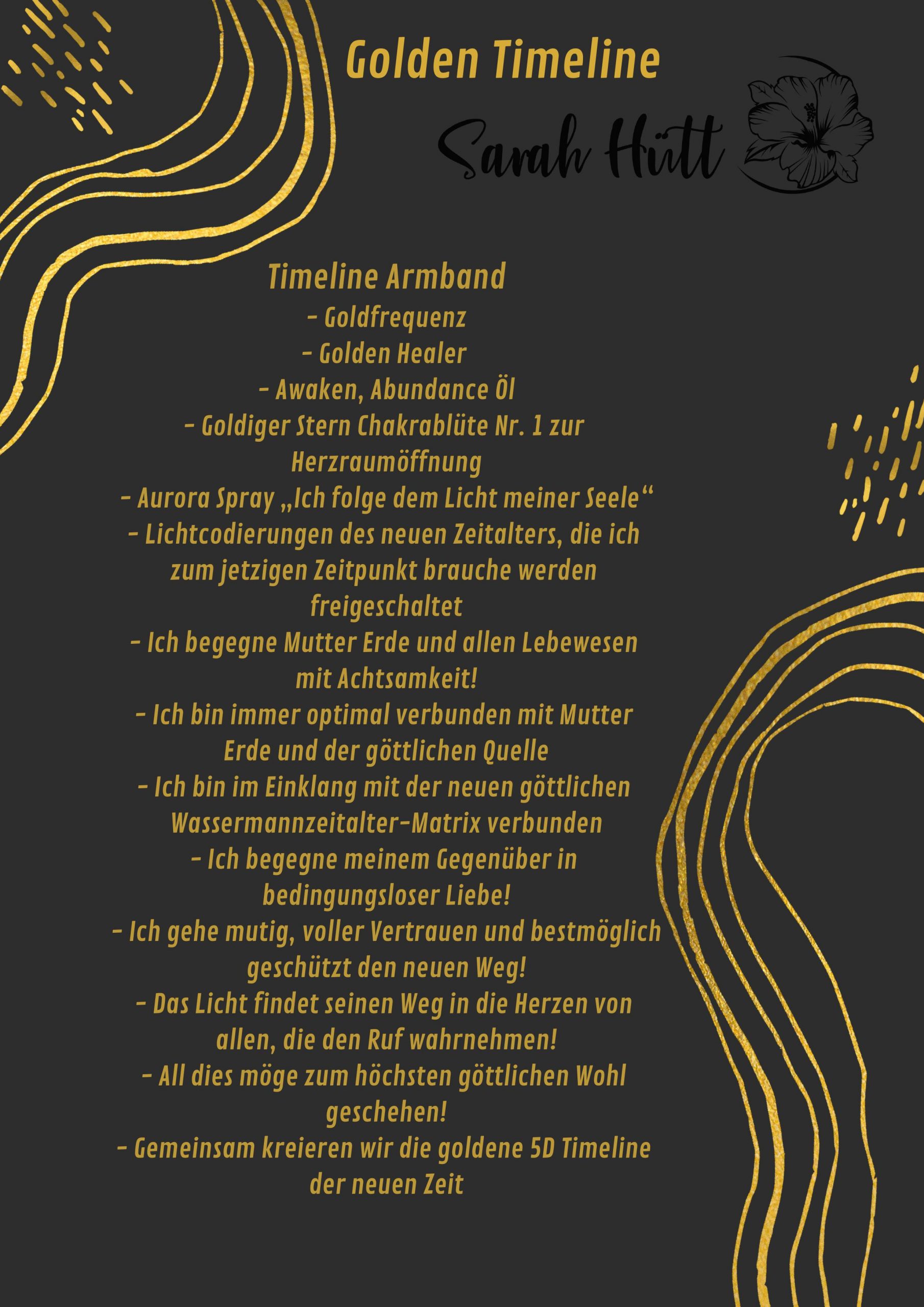Radionik Armband Golden Timeline
